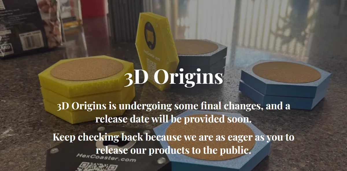 3D Origins website homepage